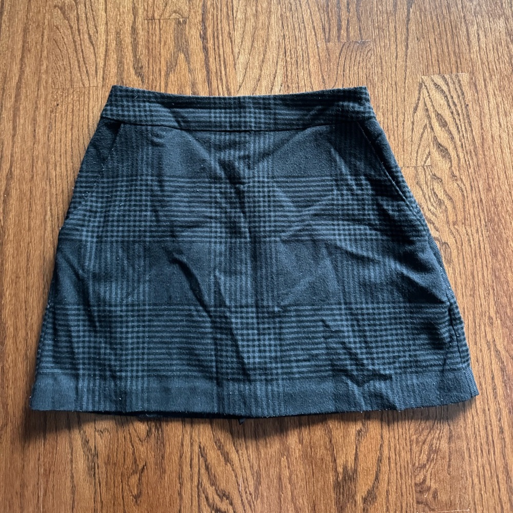 Abercrombie & Fitch Black Checkered Mini Skirt